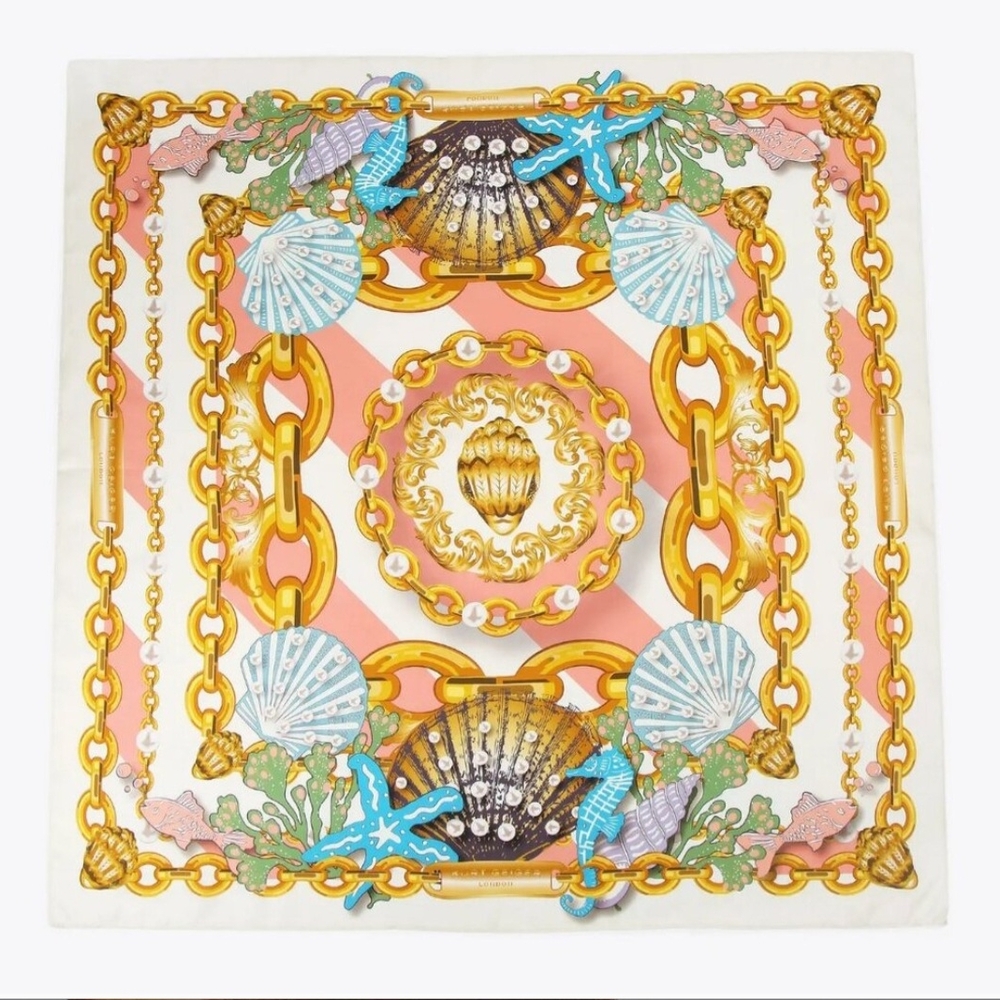 Colorful Nautical Print Scarf